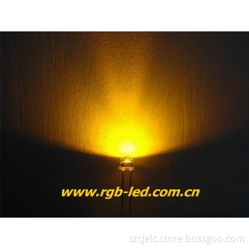 5mm Straw Hat LED yellow color